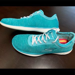 Teal Skechers Goga Max GoWalk Lite Shoes